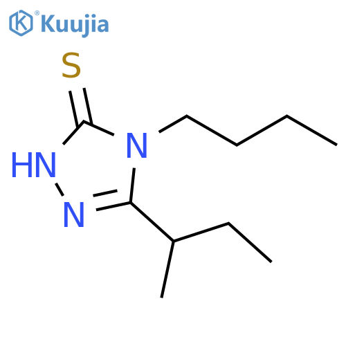 3H-1,2,4-Triazole-3-thione, 4-butyl-2,4-dihydro-5-(1-methylpropyl)- structure