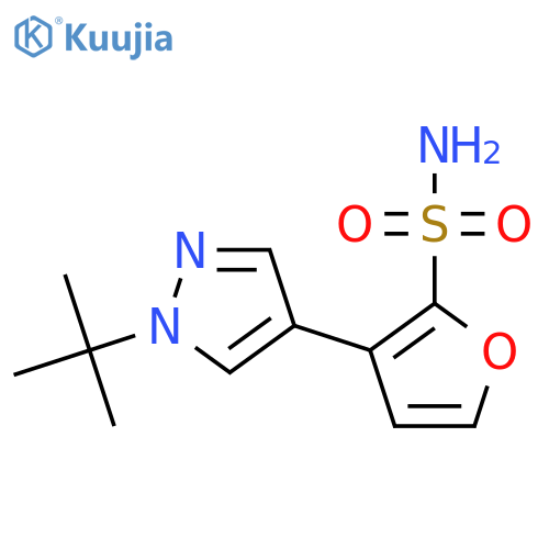 3-(1-tert-butyl-1H-pyrazol-4-yl)furan-2-sulfonamide structure