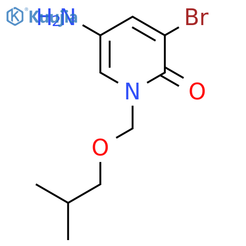 5-amino-3-bromo-1-(2-methylpropoxy)methyl-1,2-dihydropyridin-2-one structure