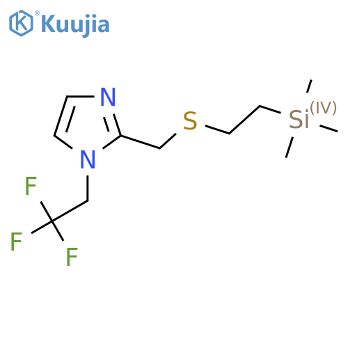 1-(2,2,2-trifluoroethyl)-2-({2-(trimethylsilyl)ethylsulfanyl}methyl)-1H-imidazole structure