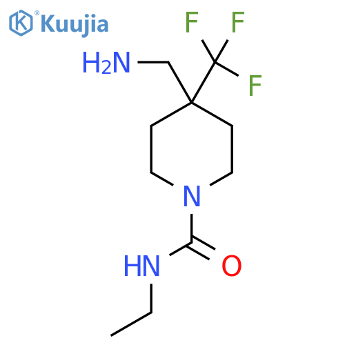 4-(aminomethyl)-N-ethyl-4-(trifluoromethyl)piperidine-1-carboxamide structure