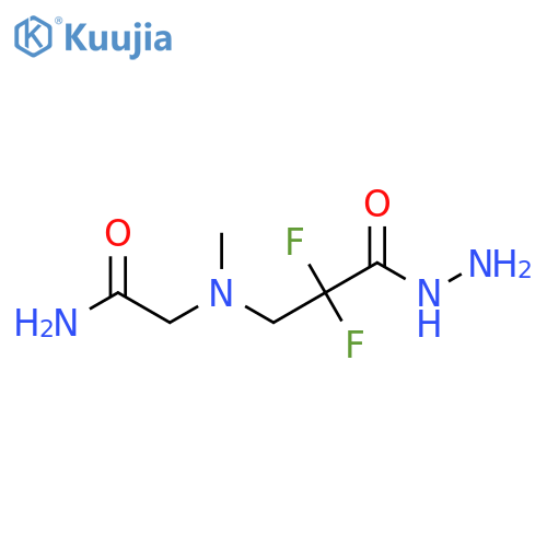 Propanoic acid, 3-[(2-amino-2-oxoethyl)methylamino]-2,2-difluoro-, hydrazide structure