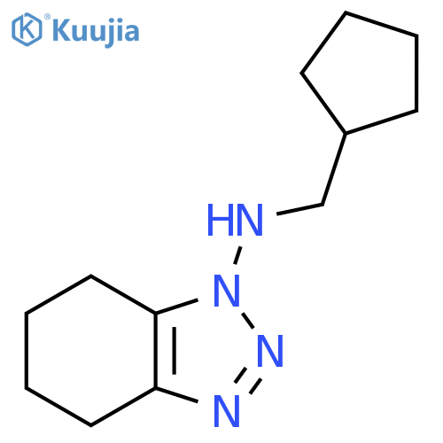 N-(cyclopentylmethyl)-4,5,6,7-tetrahydro-1H-1,2,3-benzotriazol-1-amine structure