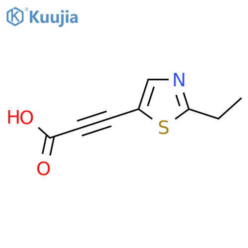 3-(2-Ethyl-1,3-thiazol-5-yl)prop-2-ynoic acid structure