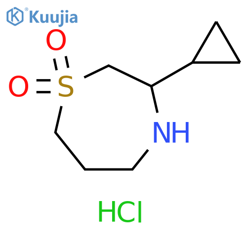 3-cyclopropyl-1lambda6,4-thiazepane-1,1-dione hydrochloride structure