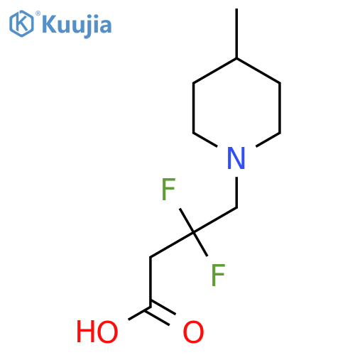 3,3-difluoro-4-(4-methylpiperidin-1-yl)butanoic acid structure