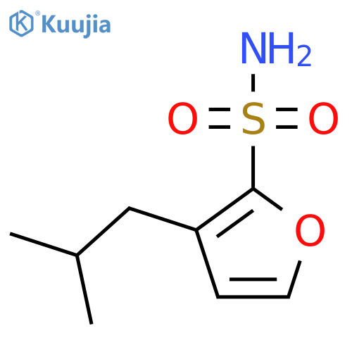 3-(2-Methylpropyl)furan-2-sulfonamide structure