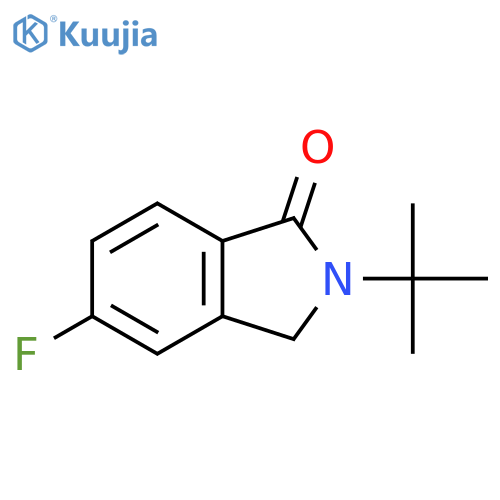 2-tert-butyl-5-fluoro-2,3-dihydro-1H-isoindol-1-one structure