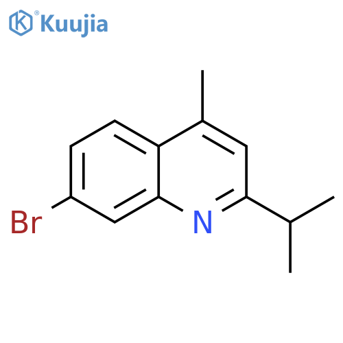 Quinoline, 7-bromo-4-methyl-2-(1-methylethyl)- structure