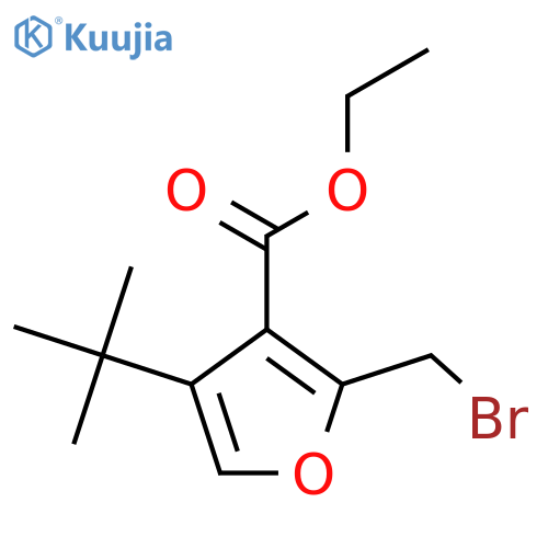 Ethyl 2-(bromomethyl)-4-tert-butylfuran-3-carboxylate structure