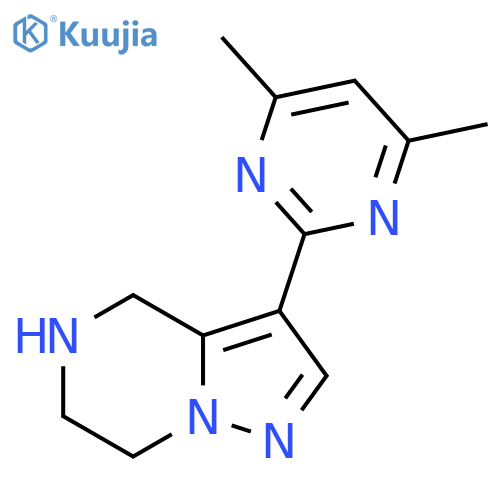 4,6-dimethyl-2-{4H,5H,6H,7H-pyrazolo[1,5-a]pyrazin-3-yl}pyrimidine structure