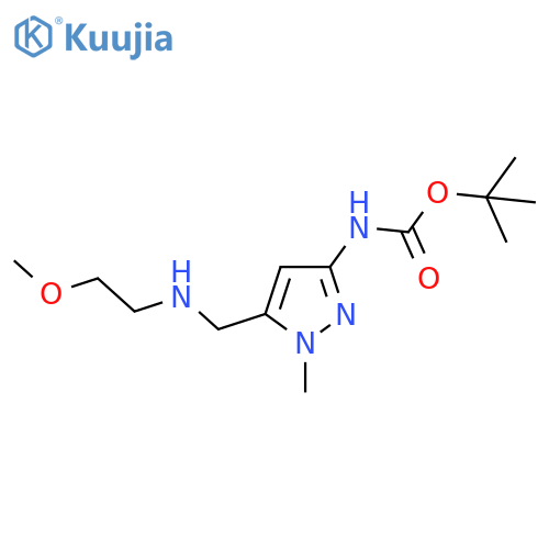 tert-butyl N-(5-{[(2-methoxyethyl)amino]methyl}-1-methyl-1H-pyrazol-3-yl)carbamate structure