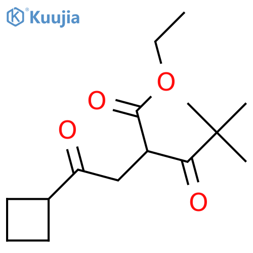 ethyl 2-(2-cyclobutyl-2-oxoethyl)-4,4-dimethyl-3-oxopentanoate structure