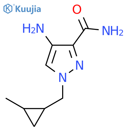 4-amino-1-(2-methylcyclopropyl)methyl-1H-pyrazole-3-carboxamide structure