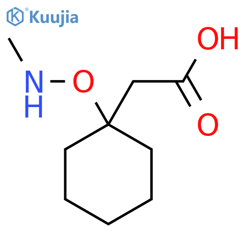 2-{1-[(Methylamino)oxy]cyclohexyl}acetic acid structure