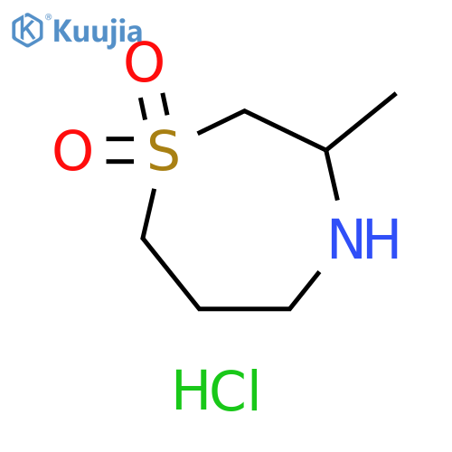 3-methyl-1lambda6,4-thiazepane-1,1-dione hydrochloride structure