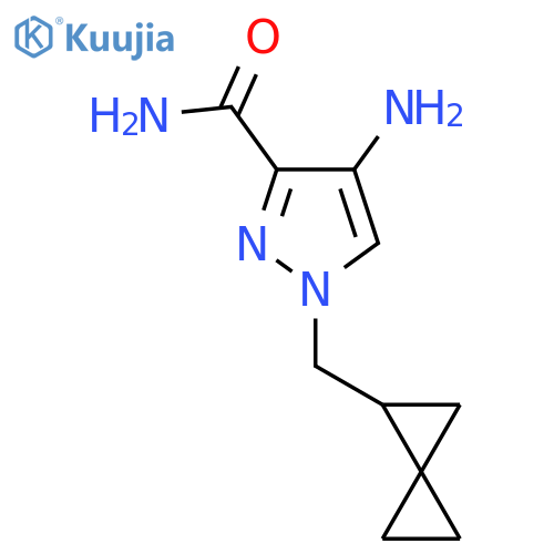 4-amino-1-({spiro2.2pentan-1-yl}methyl)-1H-pyrazole-3-carboxamide structure