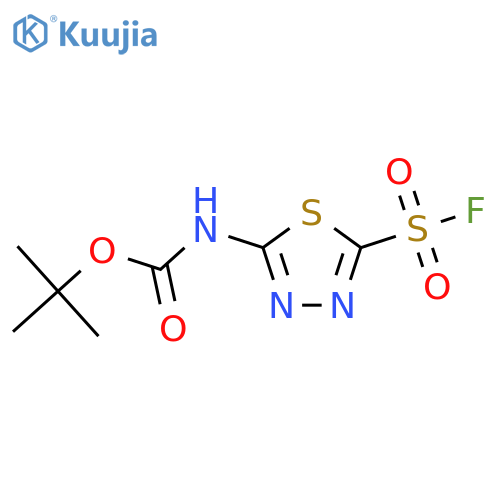 tert-butyl N-[5-(fluorosulfonyl)-1,3,4-thiadiazol-2-yl]carbamate structure