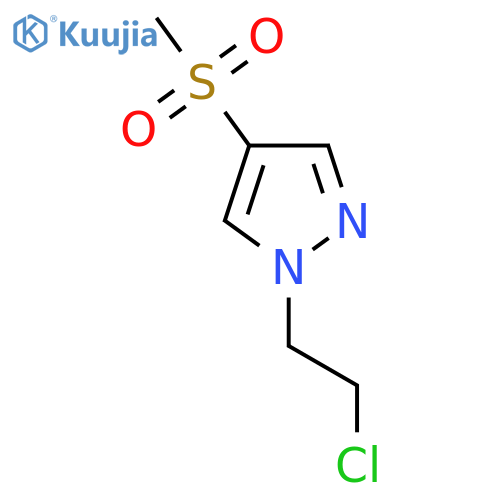 1-(2-chloroethyl)-4-methanesulfonyl-1H-pyrazole structure