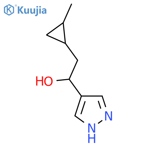 2-(2-methylcyclopropyl)-1-(1H-pyrazol-4-yl)ethan-1-ol structure