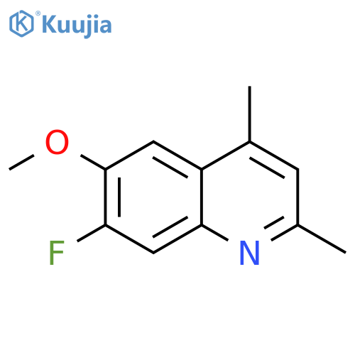 Quinoline, 7-fluoro-6-methoxy-2,4-dimethyl- structure
