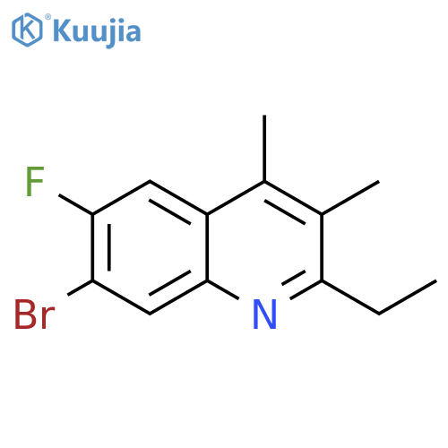 Quinoline, 7-bromo-2-ethyl-6-fluoro-3,4-dimethyl- structure