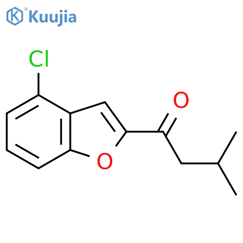 1-(4-Chloro-1-benzofuran-2-yl)-3-methylbutan-1-one structure