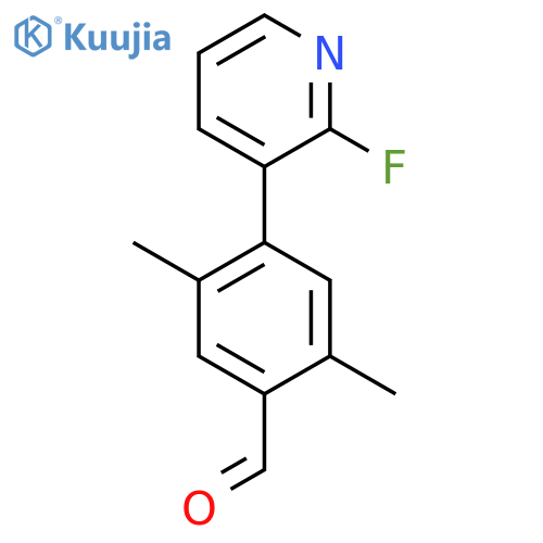 4-(2-Fluoropyridin-3-yl)-2,5-dimethylbenzaldehyde structure