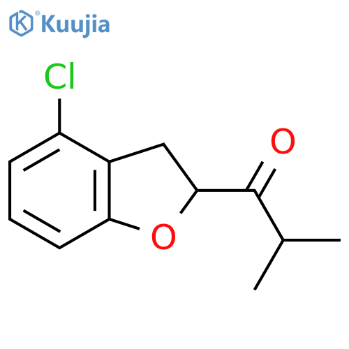 1-(4-Chloro-2,3-dihydro-1-benzofuran-2-yl)-2-methylpropan-1-one structure