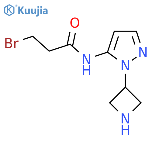 N-1-(azetidin-3-yl)-1H-pyrazol-5-yl-3-bromopropanamide structure