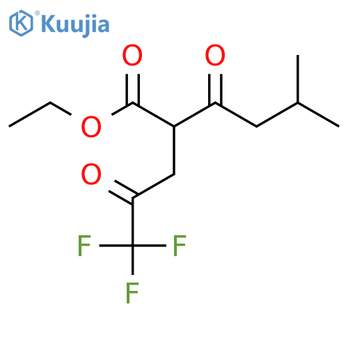 ethyl 5-methyl-3-oxo-2-(3,3,3-trifluoro-2-oxopropyl)hexanoate structure
