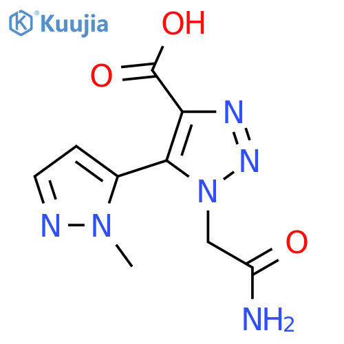 1-(carbamoylmethyl)-5-(1-methyl-1H-pyrazol-5-yl)-1H-1,2,3-triazole-4-carboxylic acid structure
