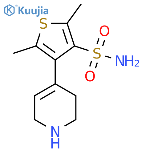 2,5-Dimethyl-4-(1,2,3,6-tetrahydropyridin-4-yl)thiophene-3-sulfonamide structure