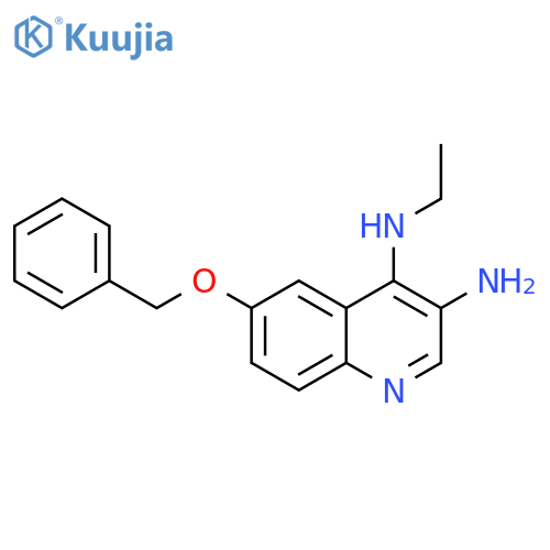 3,4-Quinolinediamine, N4-ethyl-6-(phenylmethoxy)- structure