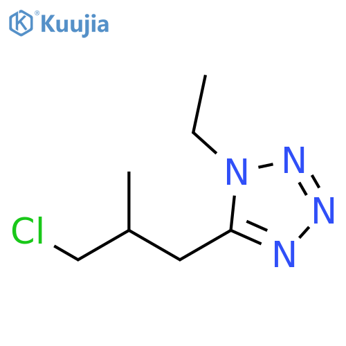 1H-Tetrazole, 5-(3-chloro-2-methylpropyl)-1-ethyl- structure