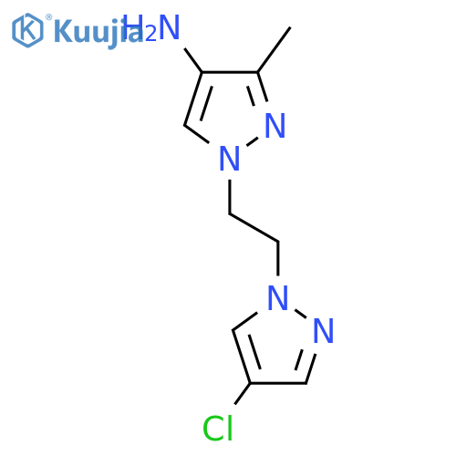 1-2-(4-chloro-1H-pyrazol-1-yl)ethyl-3-methyl-1H-pyrazol-4-amine structure