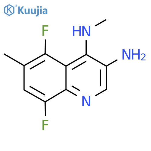 5,8-difluoro-4-N,6-dimethylquinoline-3,4-diamine structure