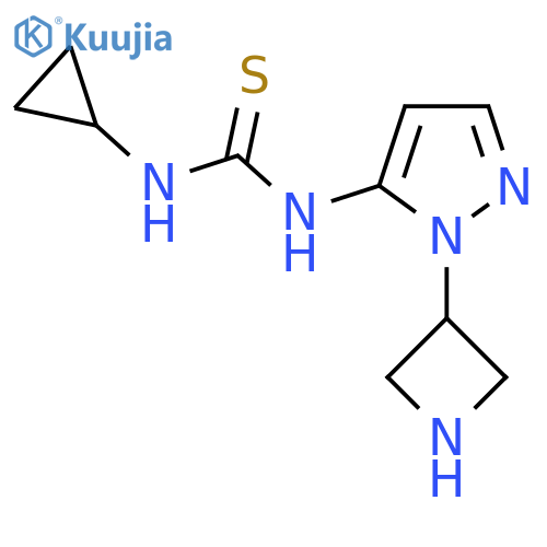 1-1-(azetidin-3-yl)-1H-pyrazol-5-yl-3-cyclopropylthiourea structure