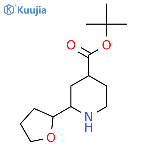 Tert-butyl 2-(oxolan-2-yl)piperidine-4-carboxylate structure