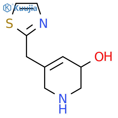 5-[(1,3-Thiazol-2-yl)methyl]-1,2,3,6-tetrahydropyridin-3-ol structure