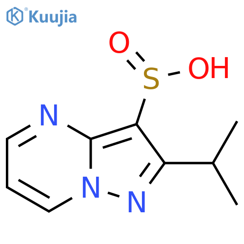 2-(propan-2-yl)pyrazolo1,5-apyrimidine-3-sulfinic acid structure