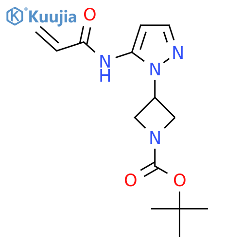 tert-butyl 3-5-(prop-2-enamido)-1H-pyrazol-1-ylazetidine-1-carboxylate structure