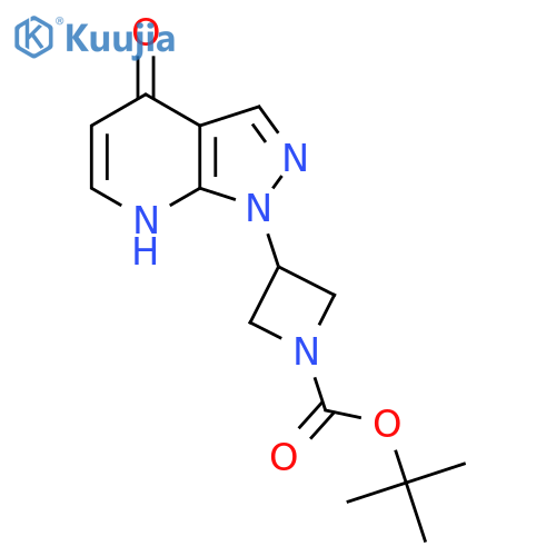 tert-butyl 3-{4-oxo-1H,4H,7H-pyrazolo3,4-bpyridin-1-yl}azetidine-1-carboxylate structure