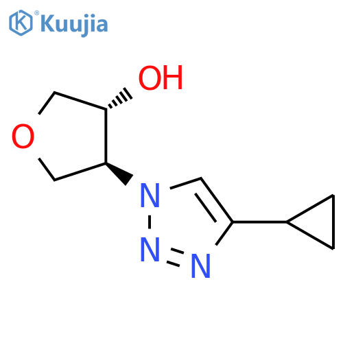 3-Furanol, 4-(4-cyclopropyl-1H-1,2,3-triazol-1-yl)tetrahydro-, (3R,4S)-rel- structure