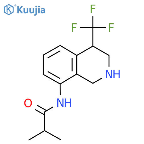 2-methyl-N-[4-(trifluoromethyl)-1,2,3,4-tetrahydroisoquinolin-8-yl]propanamide structure