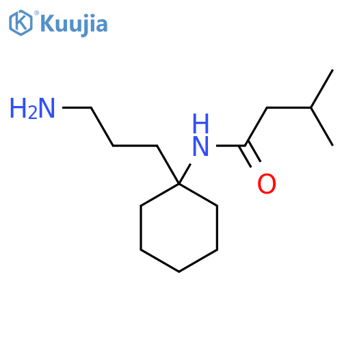 N-[1-(3-aminopropyl)cyclohexyl]-3-methylbutanamide structure