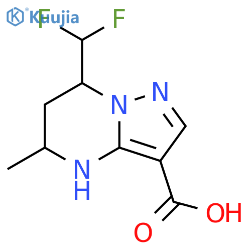 Pyrazolo[1,5-a]pyrimidine-3-carboxylic acid, 7-(difluoromethyl)-4,5,6,7-tetrahydro-5-methyl- structure
