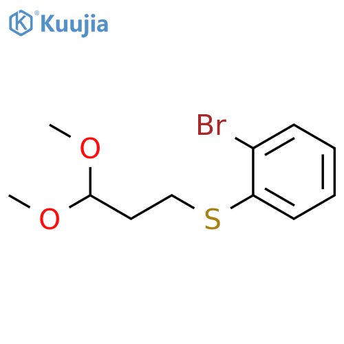 Benzene, 1-bromo-2-[(3,3-dimethoxypropyl)thio]- structure