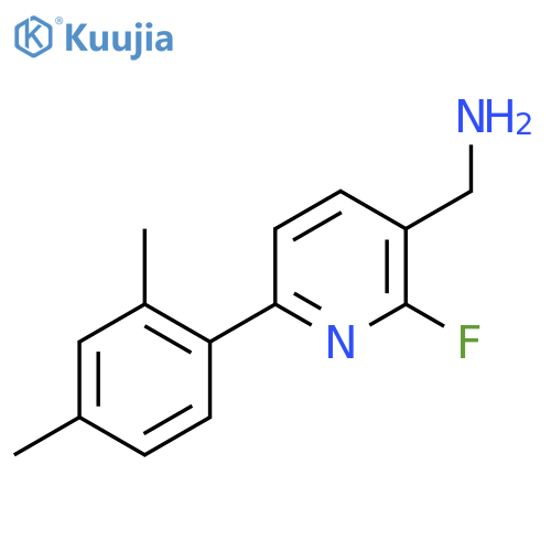 [6-(2,4-Dimethylphenyl)-2-fluoropyridin-3-yl]methanamine structure