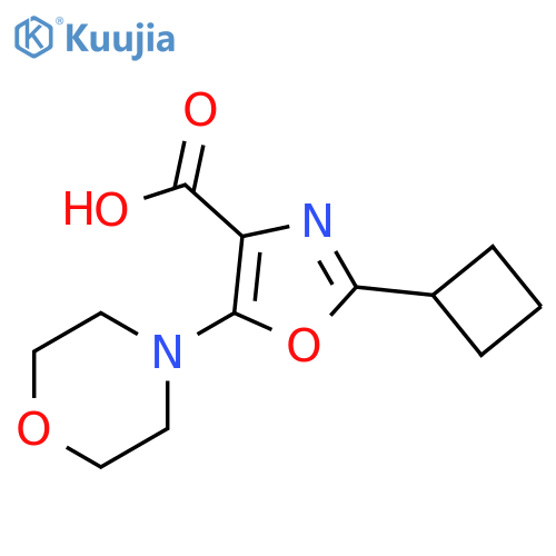 4-Oxazolecarboxylic acid, 2-cyclobutyl-5-(4-morpholinyl)- structure